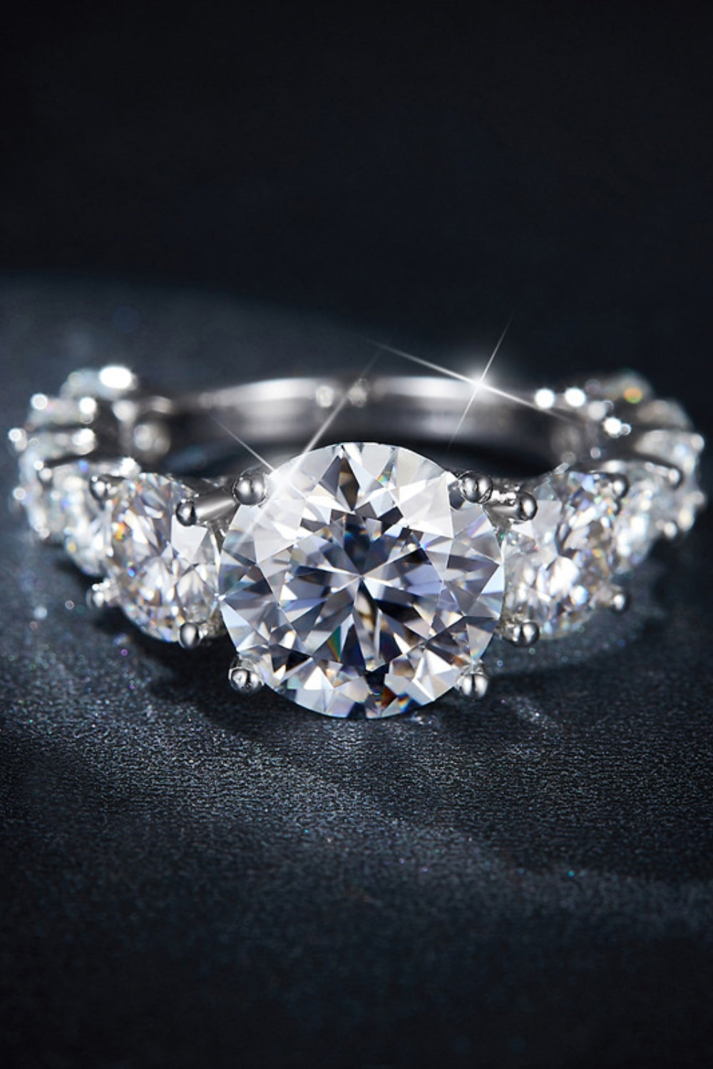 8 Carat Moissanite Diamond Engagement or Cocktail Ring (5-9)