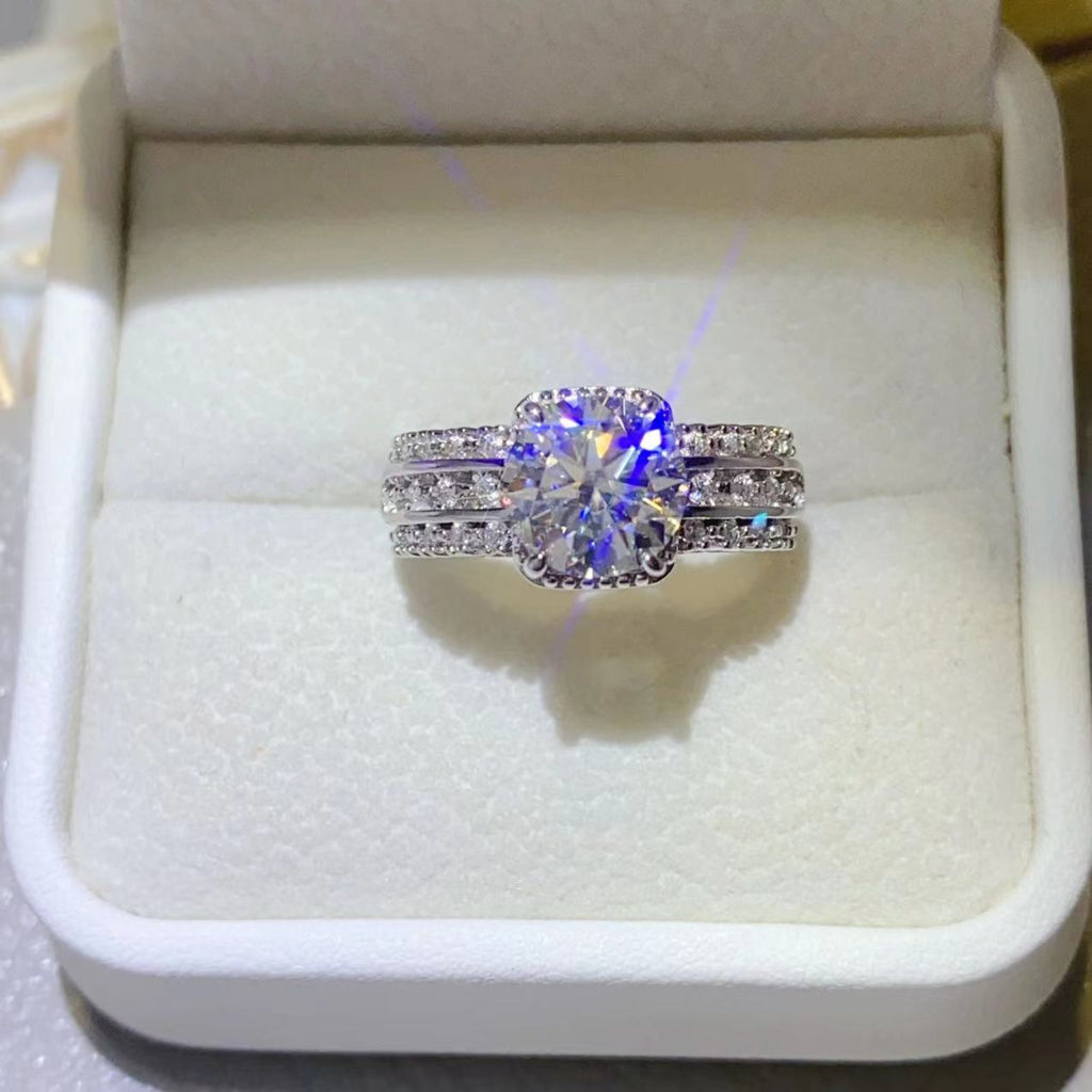 2 Carat Moissanite Diamond Engagement or Cocktail Ring (4.5-9)