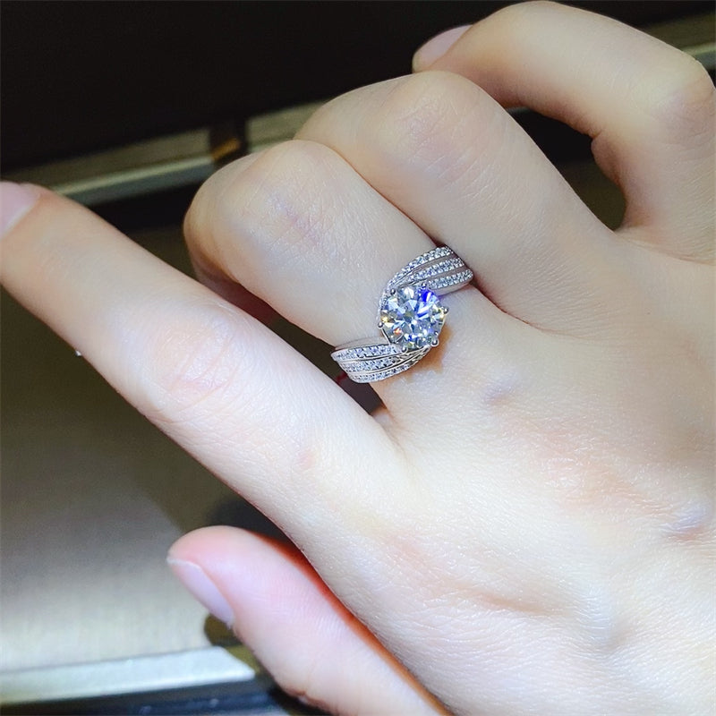 1 Carat Moissanite Diamond Engagement or Cocktail Ring (5-9)