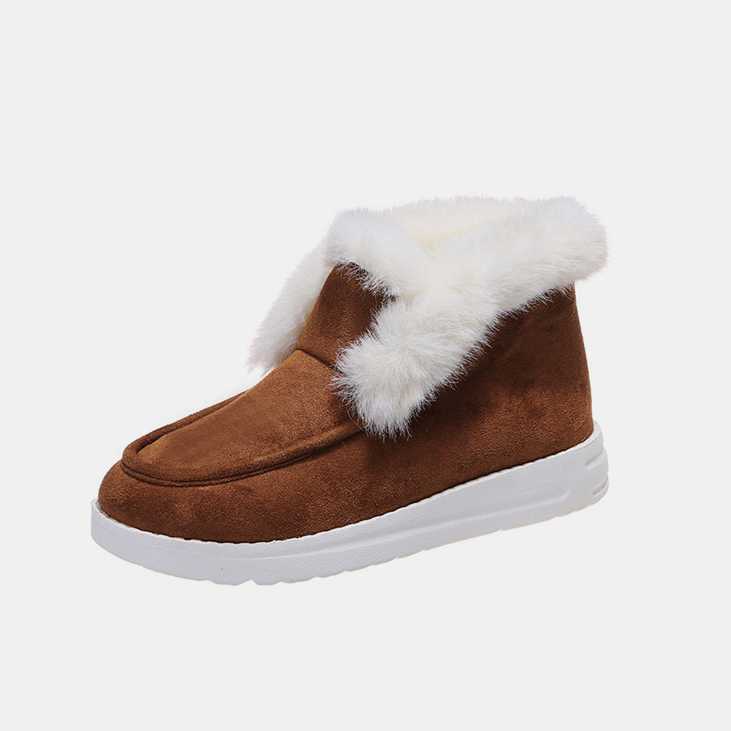 Womens Furry Suede Snow Boots (5-11)