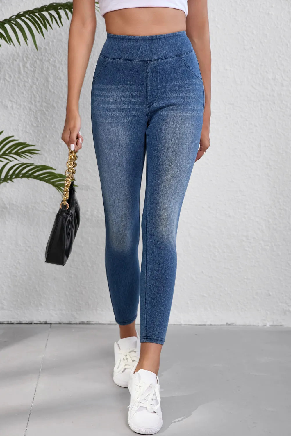 Womens High Waist Skinny Jeans (S-2XL)