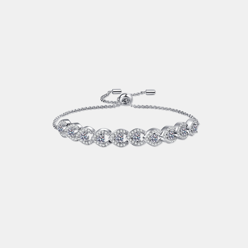 1 Carat Moissanite Diamond 925 Sterling Silver Bracelet