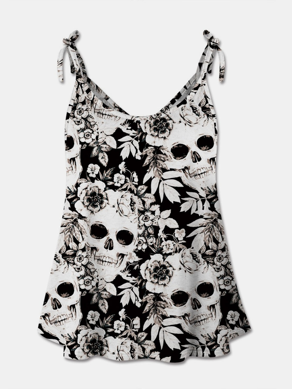 Womens Skull Print Scoop Neck Cami (S-XL)