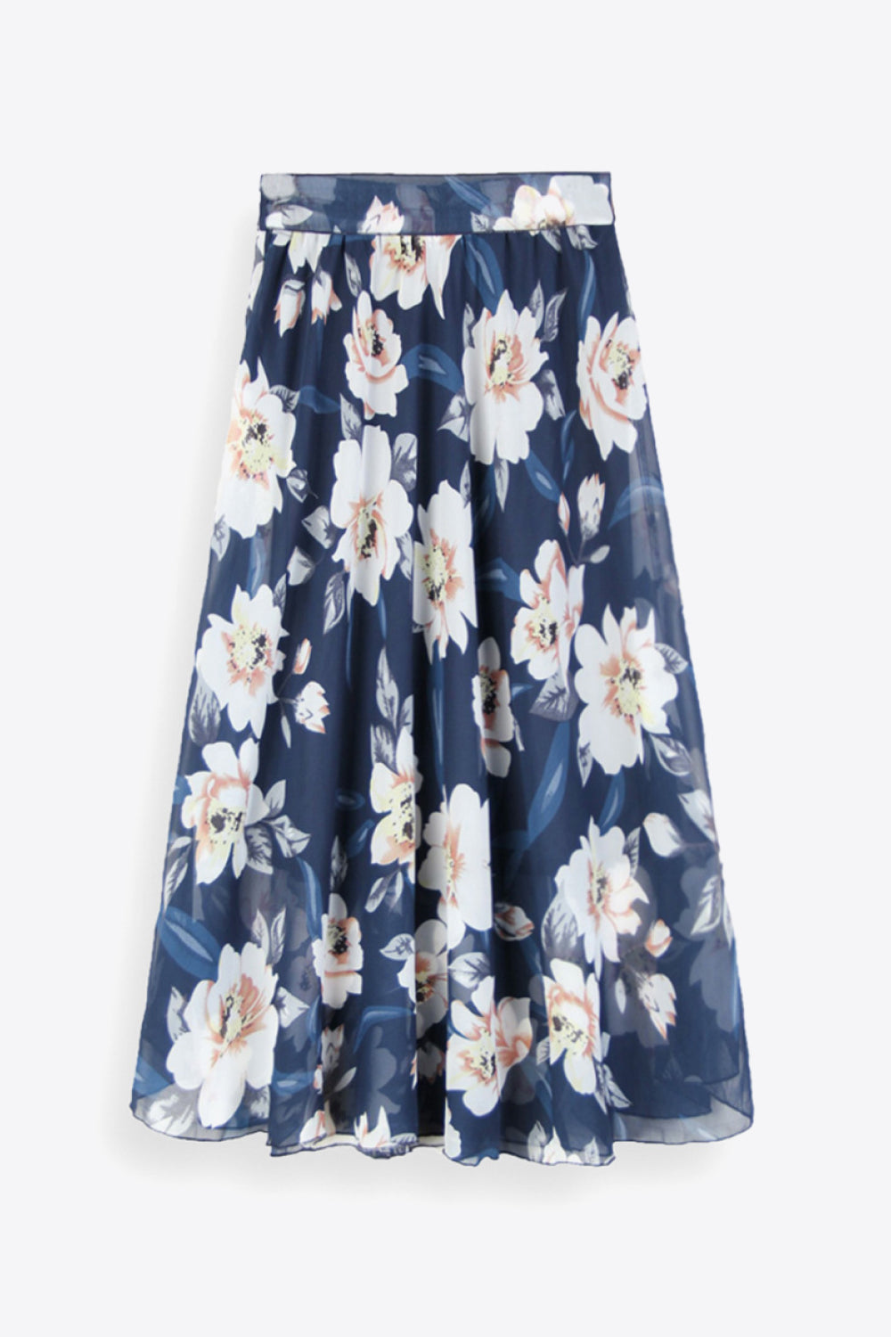 Womens Full Size Floral Tie-Waist Skirt (S-3XL)