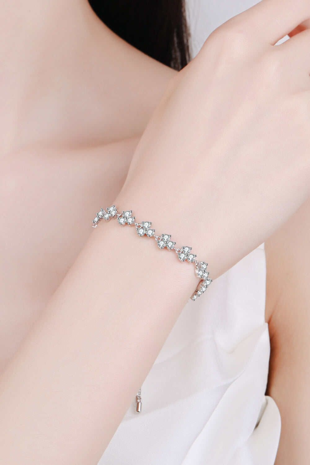 Adjustable 4.2 Carat Moissanite Diamond Bracelet