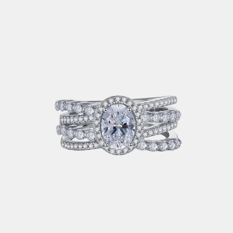 3 Carat Moissanite Diamond Engagement or Cocktail Layered Ring (5-9)